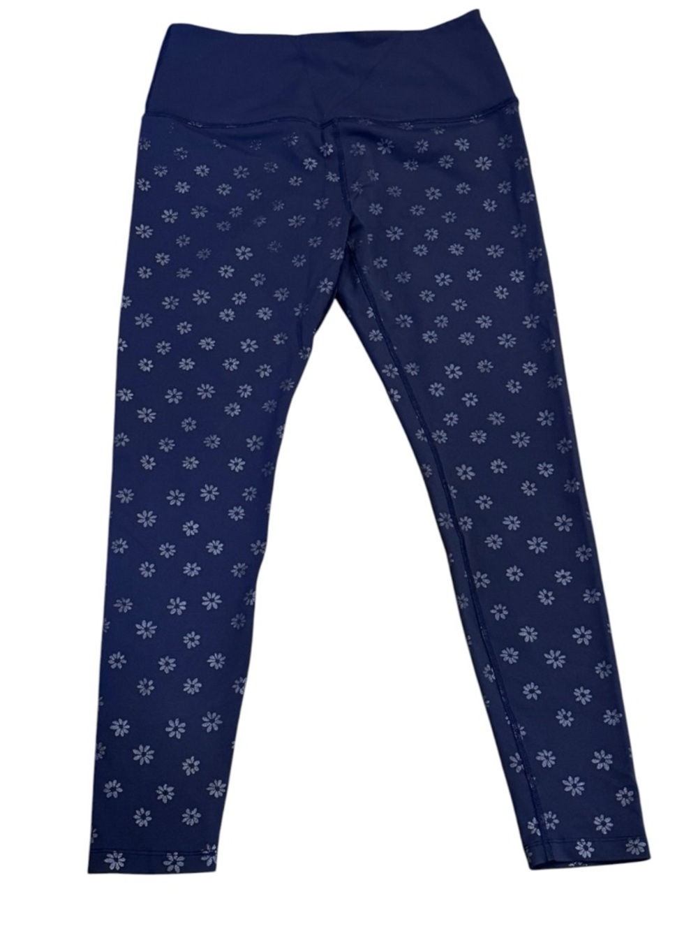 Beyond Yoga High Waist Cropped Leggings Navy Floral Daisy Print Stretch L